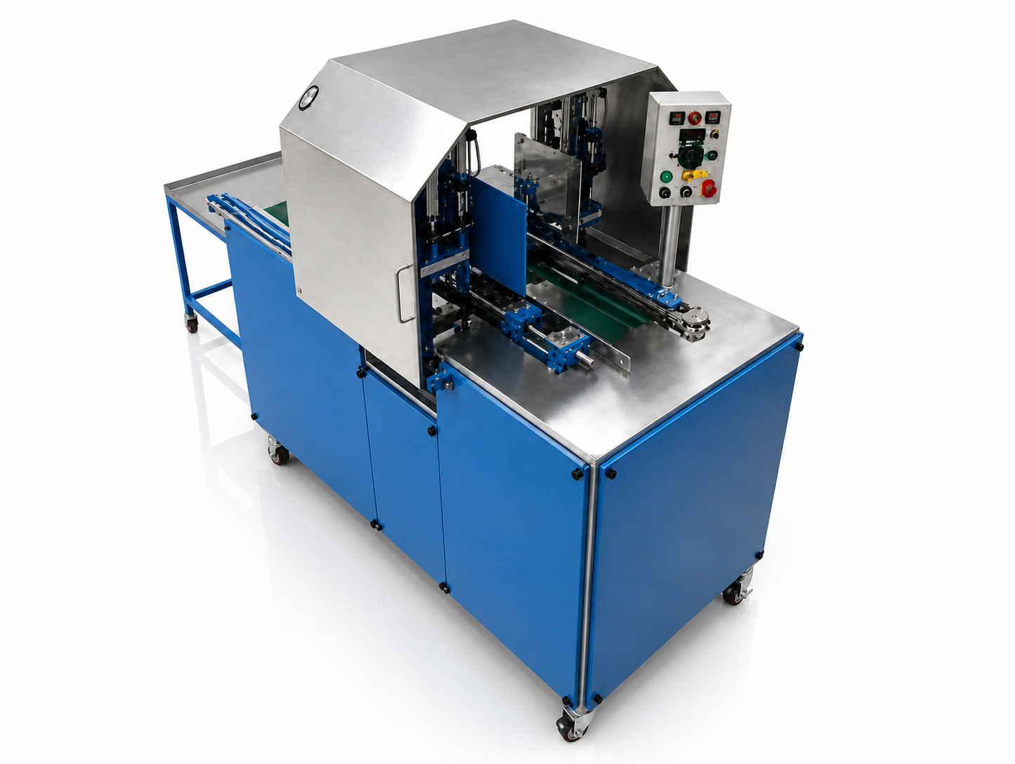 Box Pasting Machine — three-quarter view with control panel