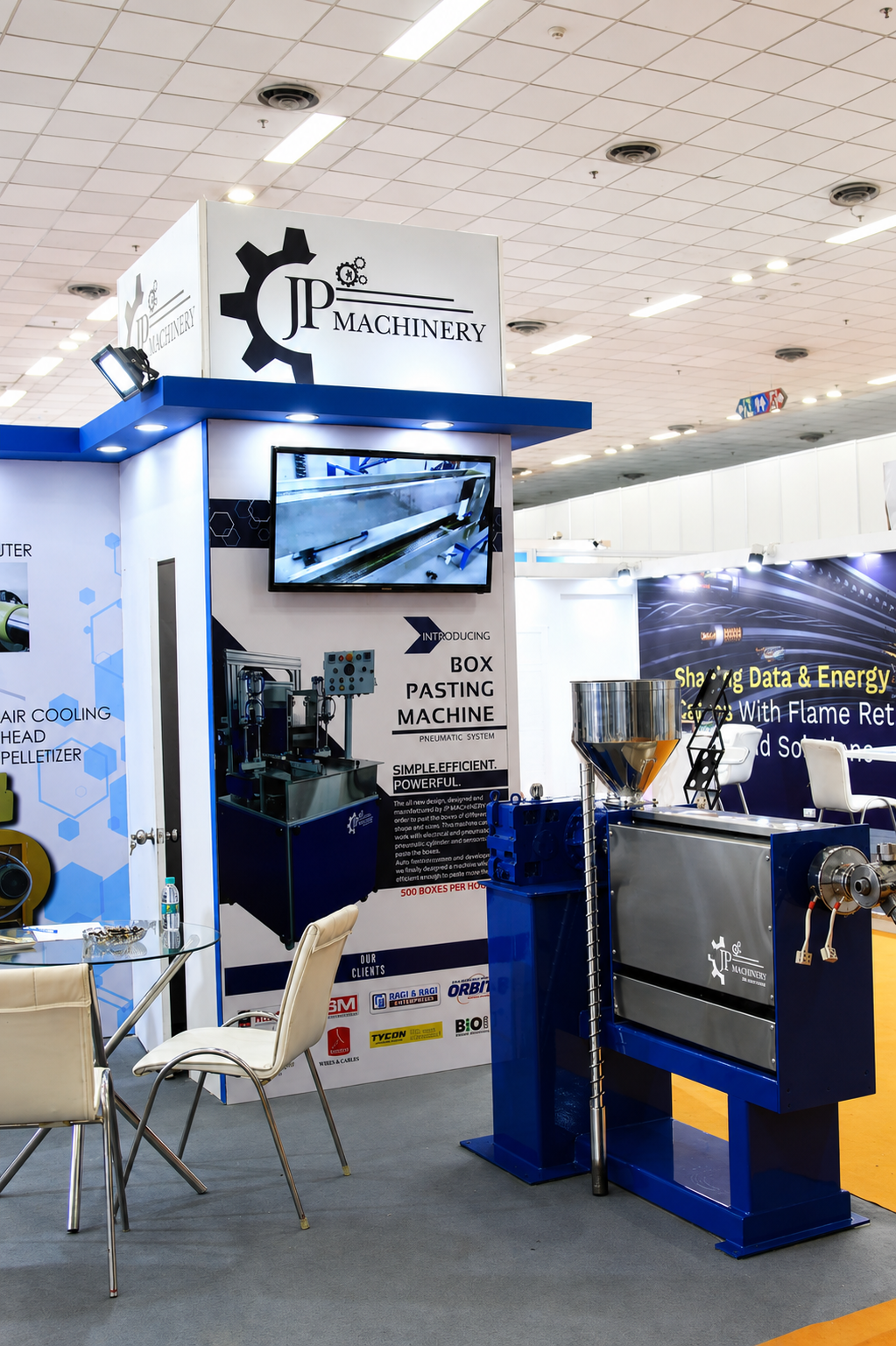 JP Machinery machinery on display at Cable & Wire Fair 2019, Delhi