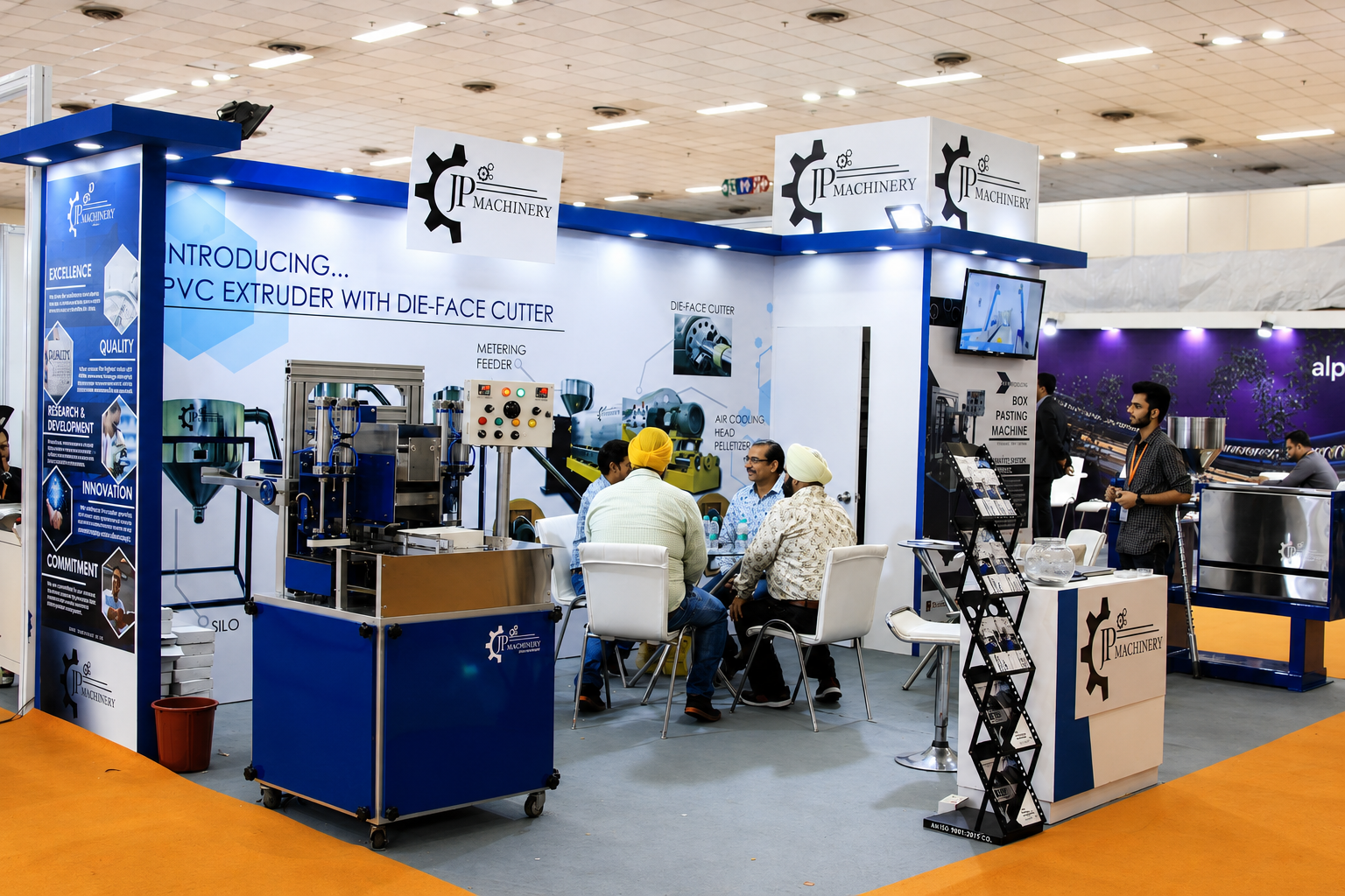 JP Machinery stall at Cable & Wire Fair 2019, Delhi