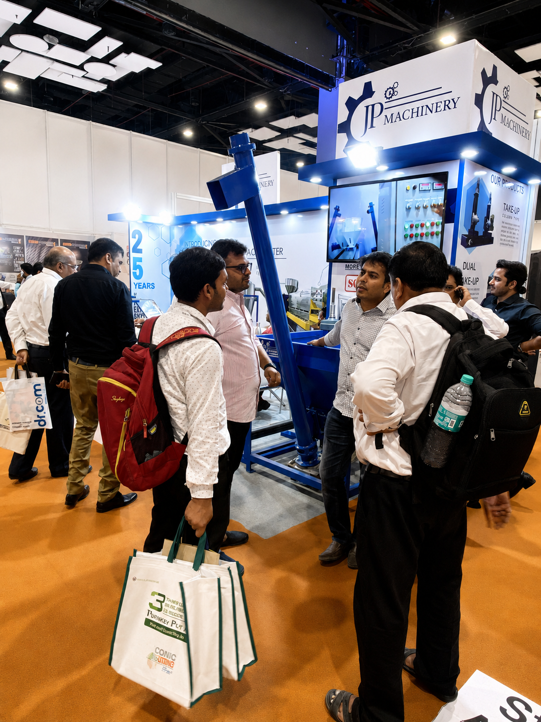 JP Machinery machinery on display at Cable & Wire Fair 2022, Delhi