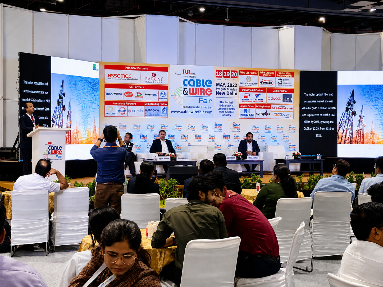 JP Machinery display at Cable & Wire Fair 2022, Delhi