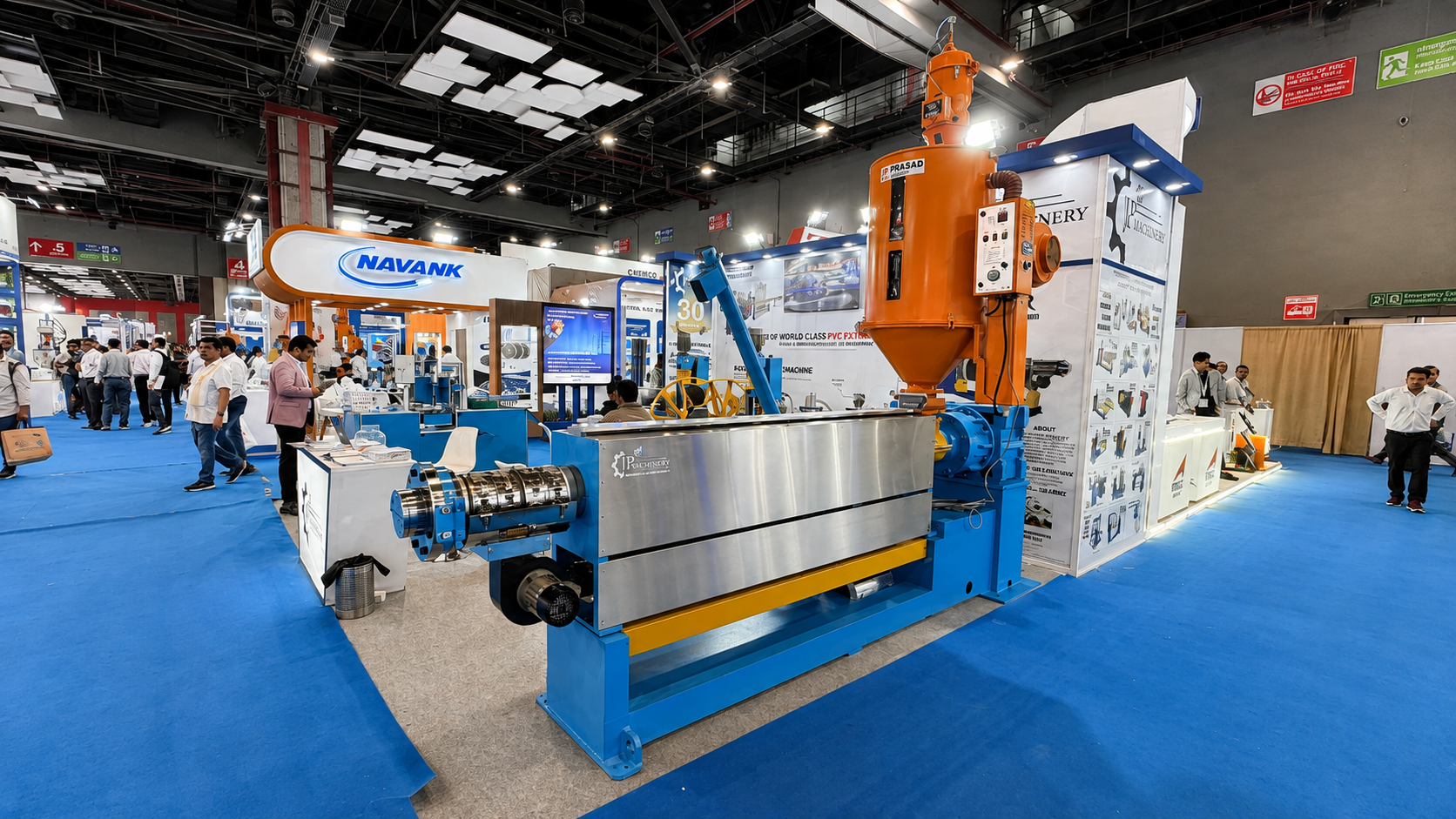 JP Machinery machinery on display at Cable & Wire Fair 2025, Delhi