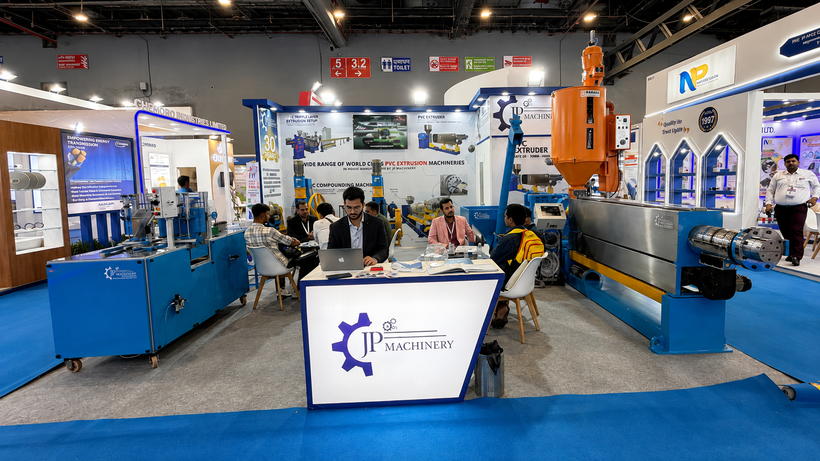 JP Machinery booth at Cable & Wire Fair 2025, Delhi
