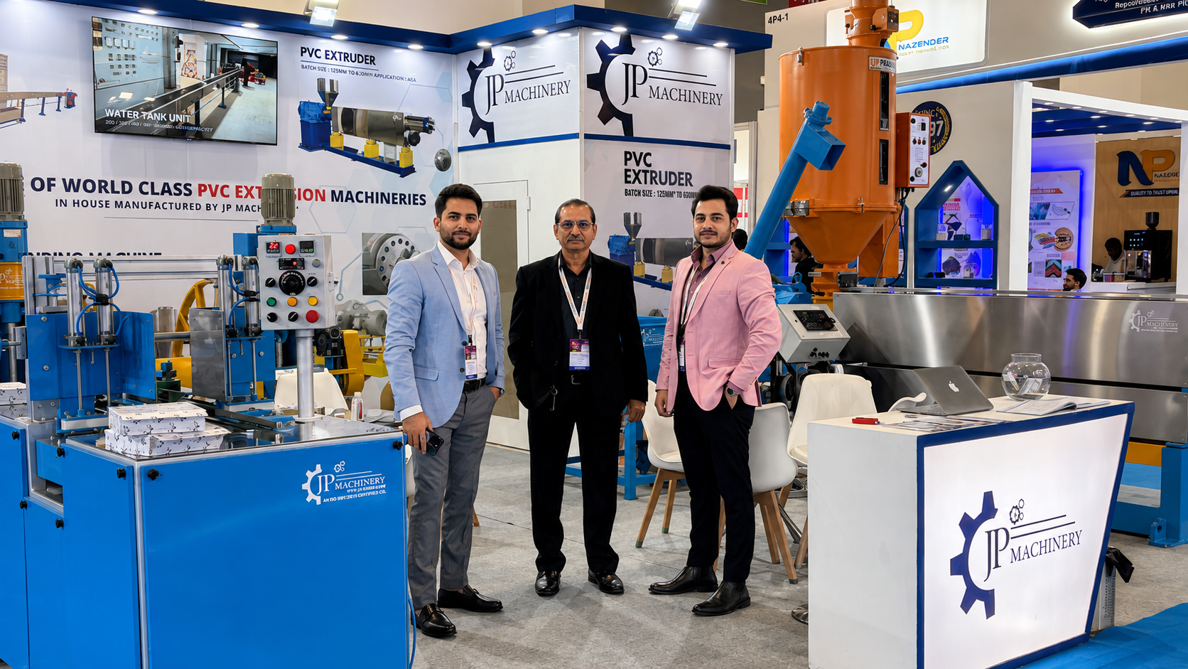 JP Machinery extrusion equipment at Cable & Wire Fair 2025, Delhi