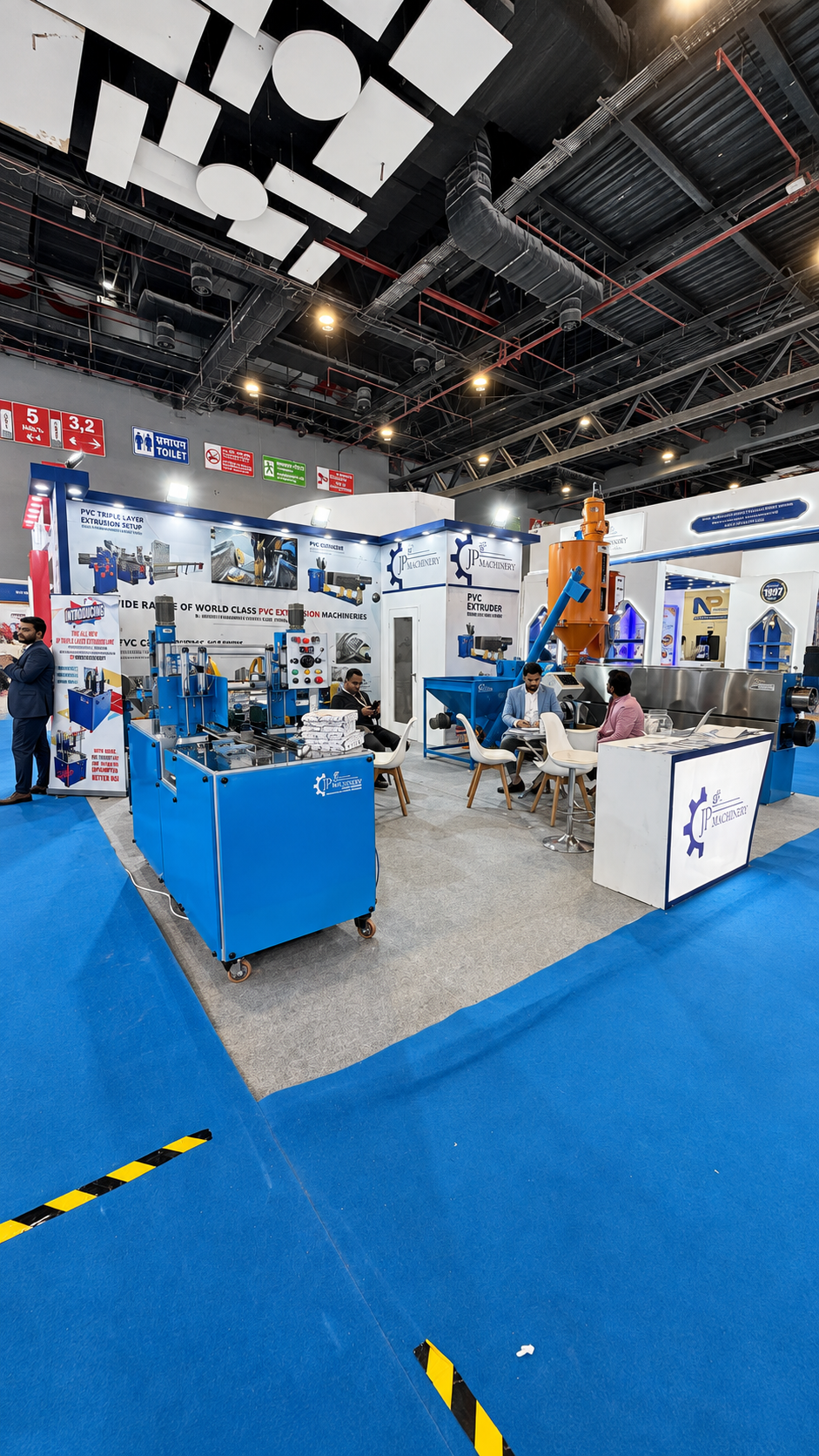 JP Machinery display at Cable & Wire Fair 2025, Delhi