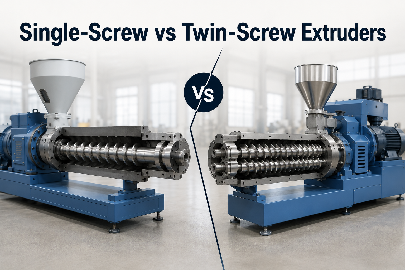 Single-screw and twin-screw extruders